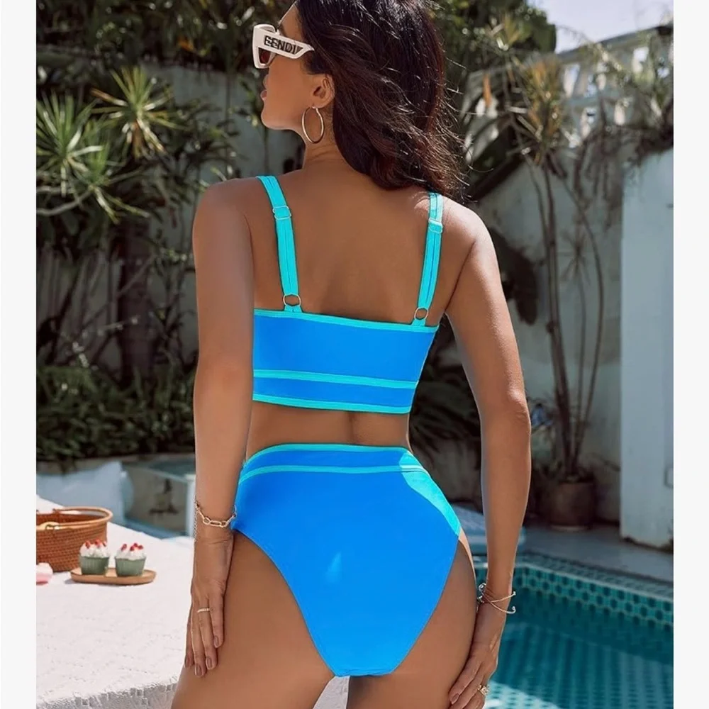 NWT Blue and Aqua Bikini Set - Picture 3 of 10